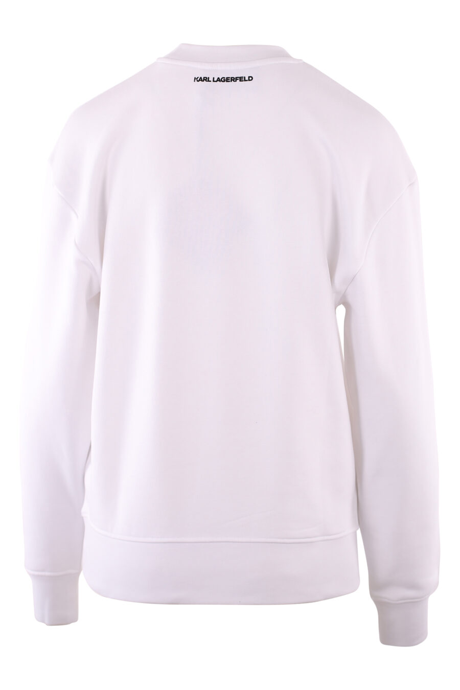 Weißes Sweatshirt mit großem schwarzen "Face"-Logo - IMG 6086
