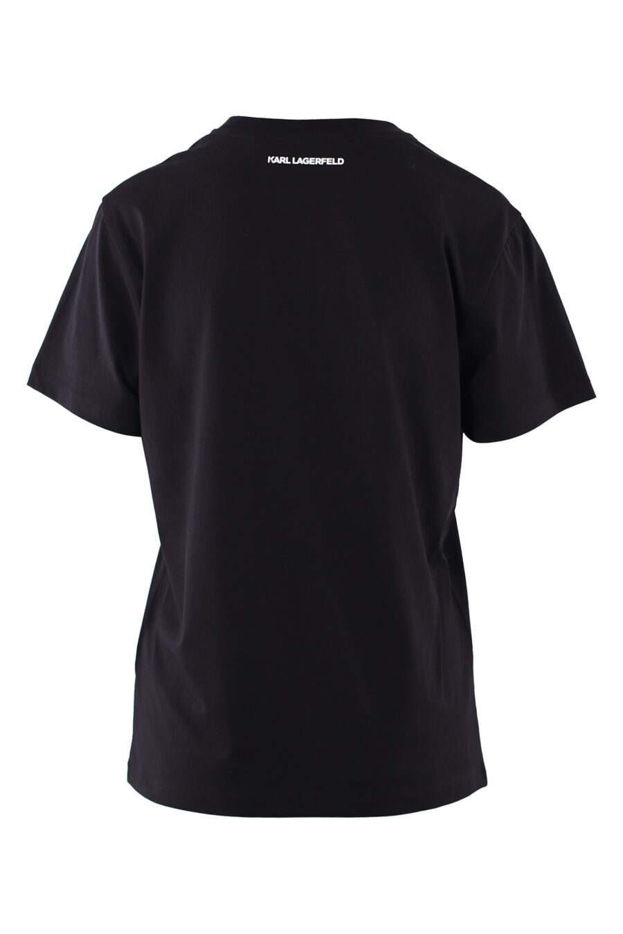 Camiseta negra con logo monograma en cuadrado - IMG 6132