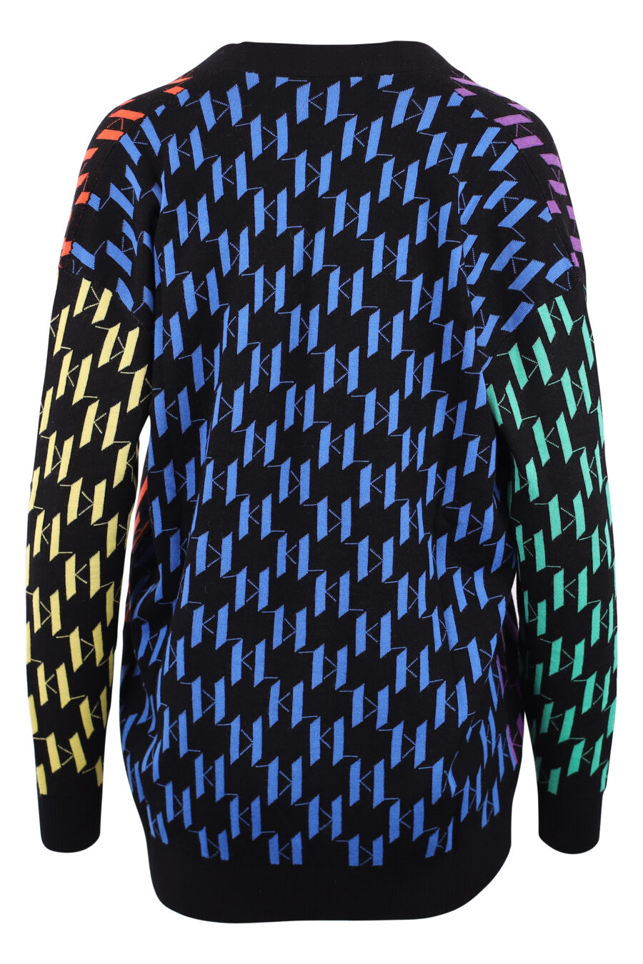 Casaco de malha multicolorido com monograma - IMG 6143