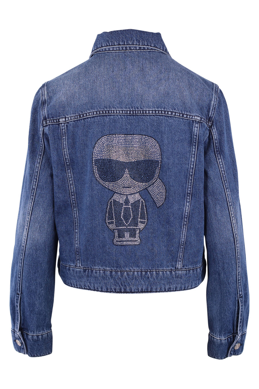 Blue denim jacket with kar logo with crystals - IMG 6174