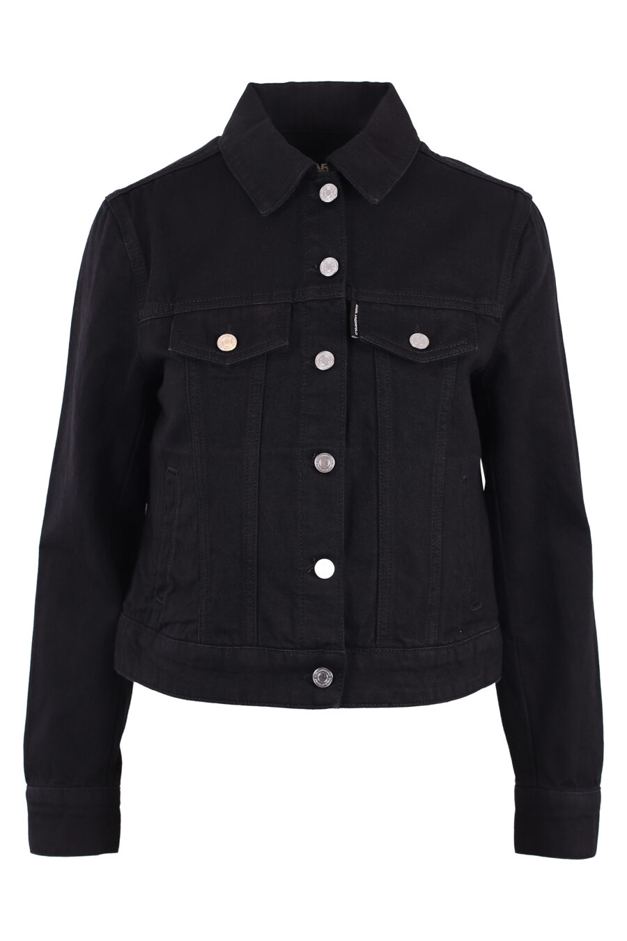 Veste en jean noir avec logo "karl" avec strass - IMG 6177