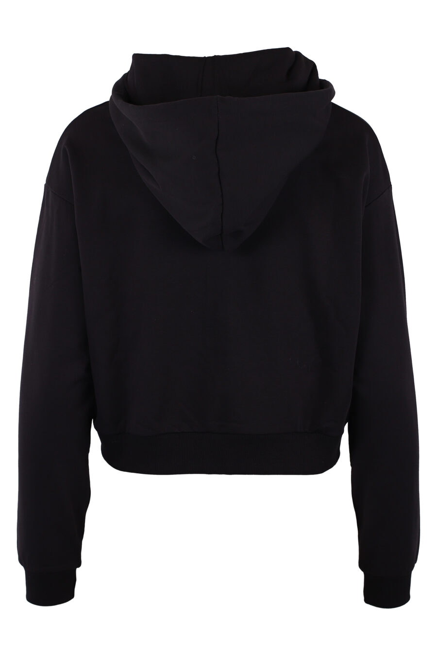 Black hooded sweatshirt with zip and bear logo "underbear" - IMG 6205