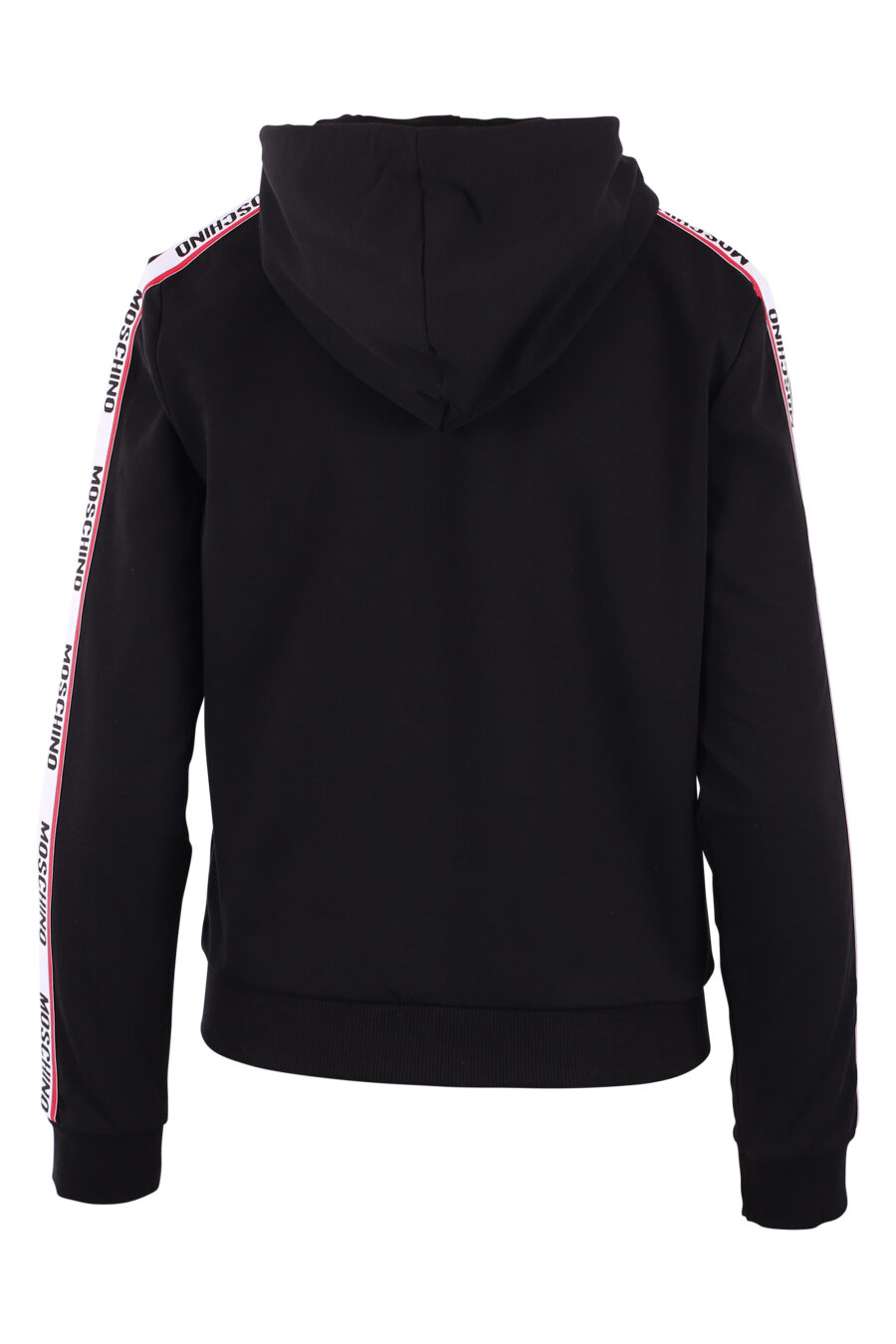 Schwarzes Kapuzensweatshirt mit monochromem Logo - IMG 6215