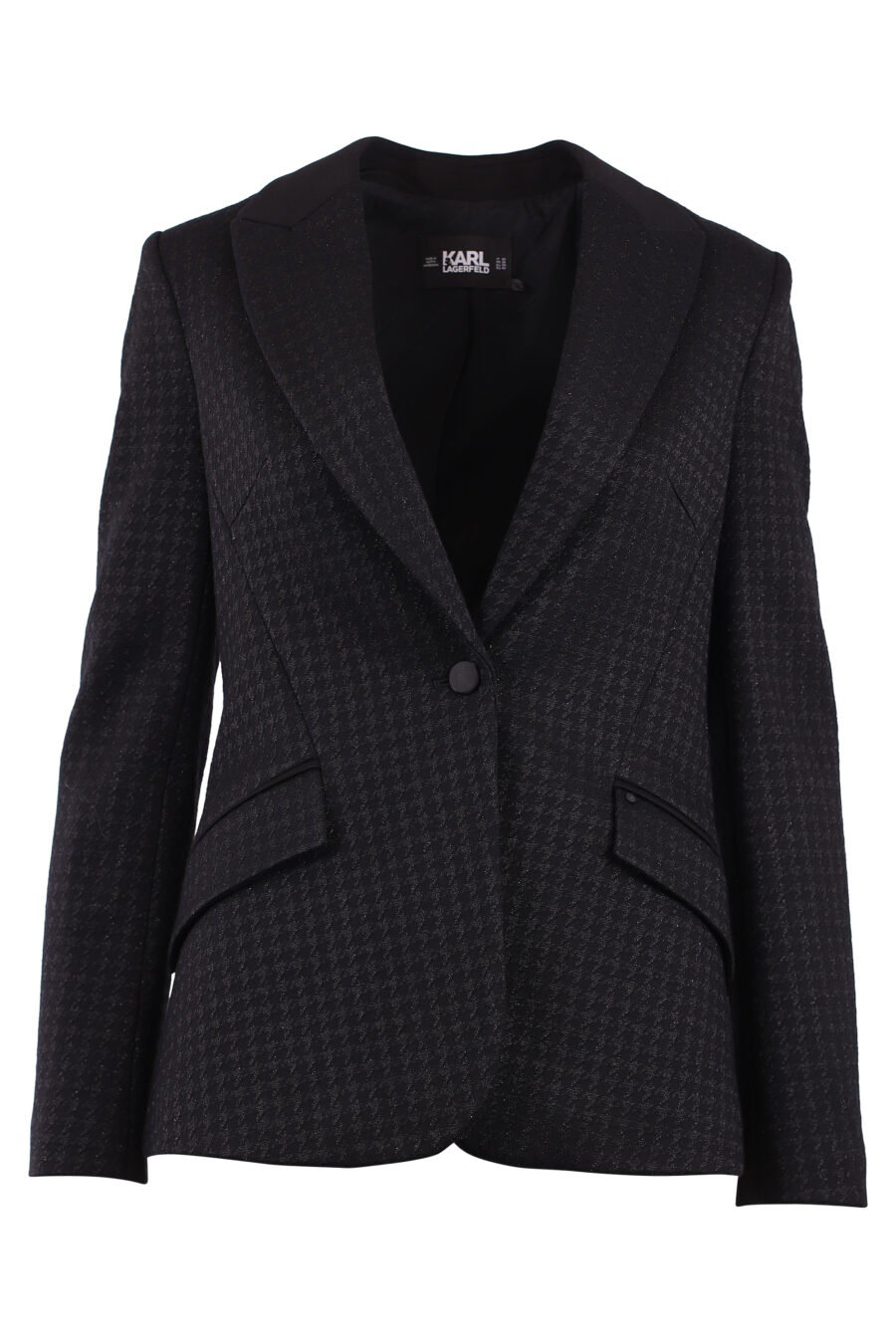 Black knitted blazer with glitter - IMG 6220