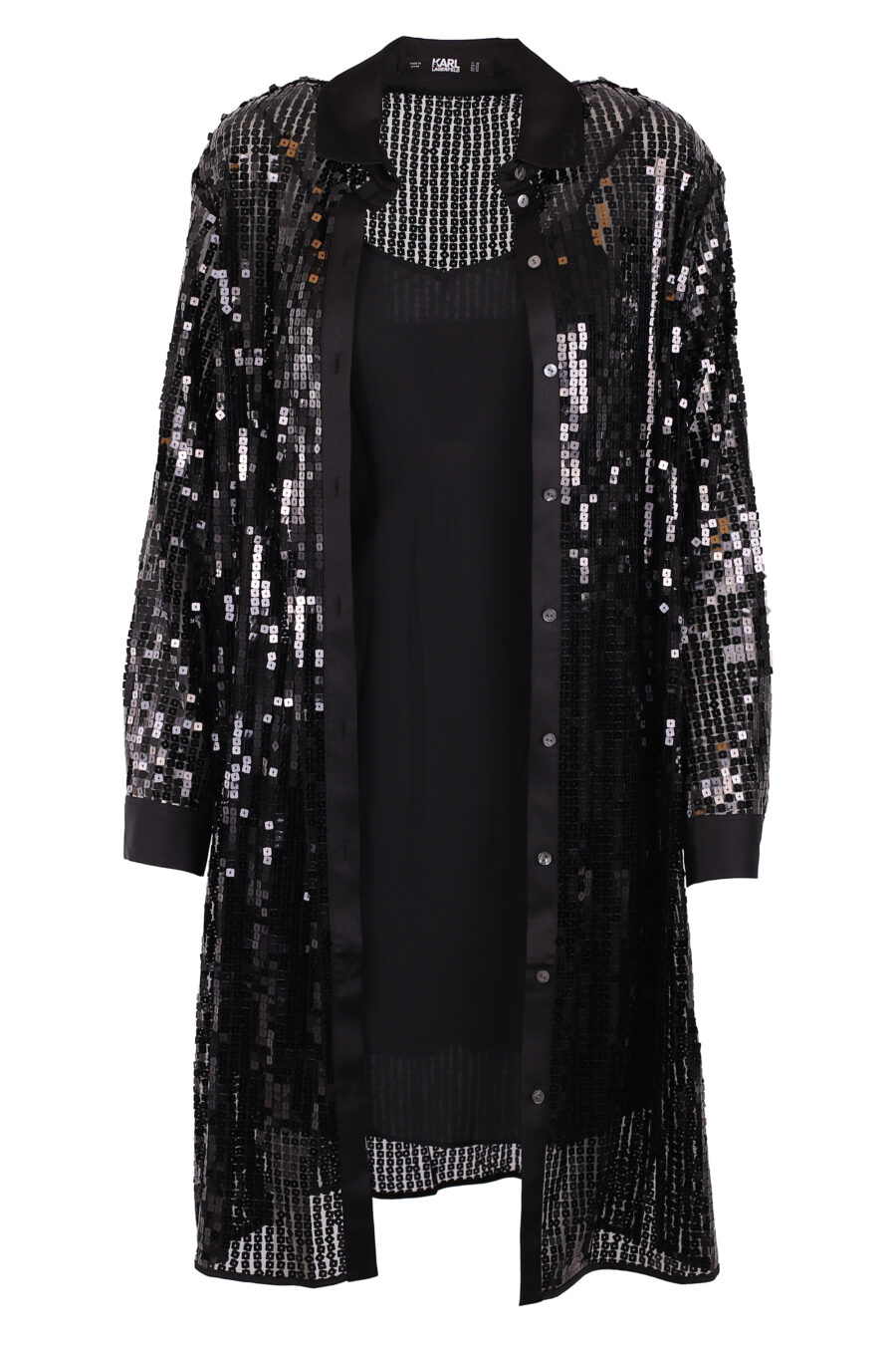 Robe tunique noire à paillettes - IMG 6263