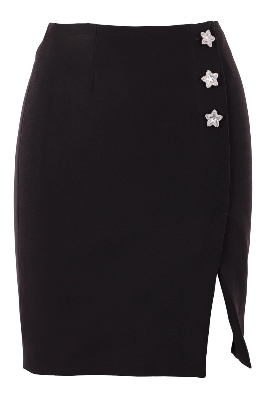 Falda negra con botones de estrellas y abertura - IMG 6272