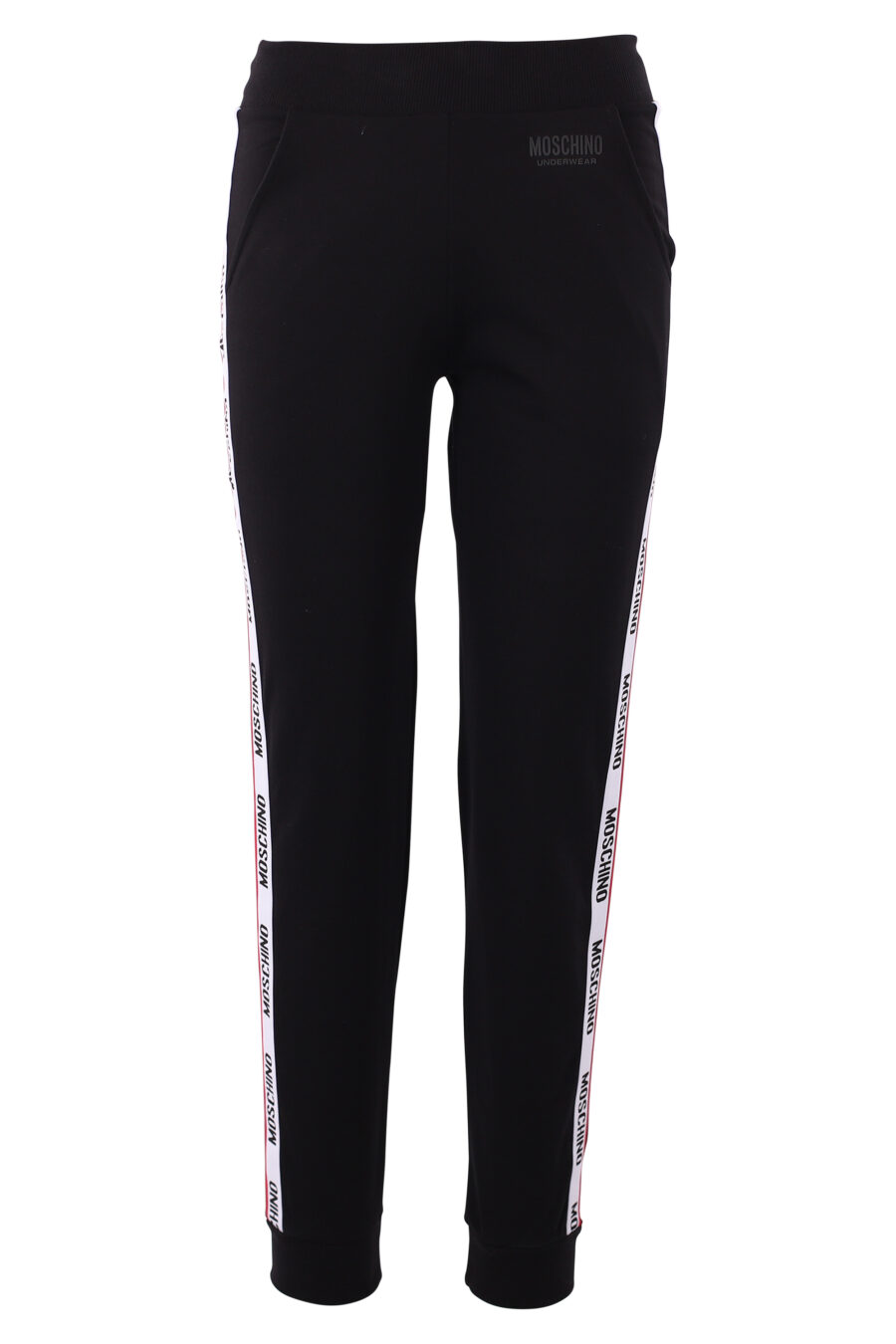Tracksuit bottoms black with side band logo and black logo - IMG 6280