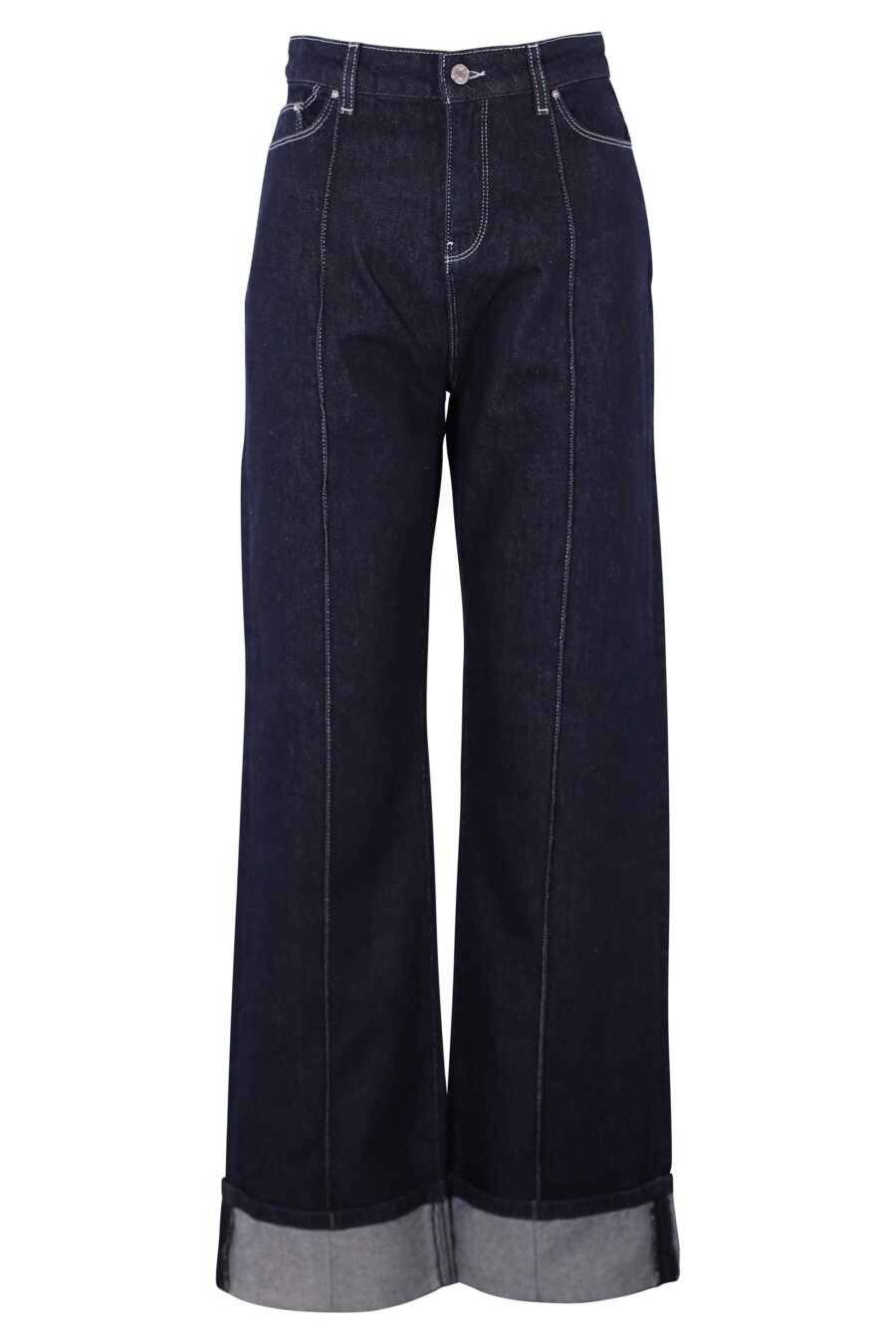 Dark blue flared jeans - IMG 6301