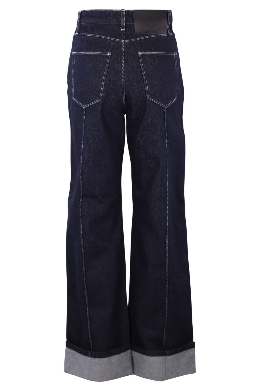 Dark blue flared jeans - IMG 6303