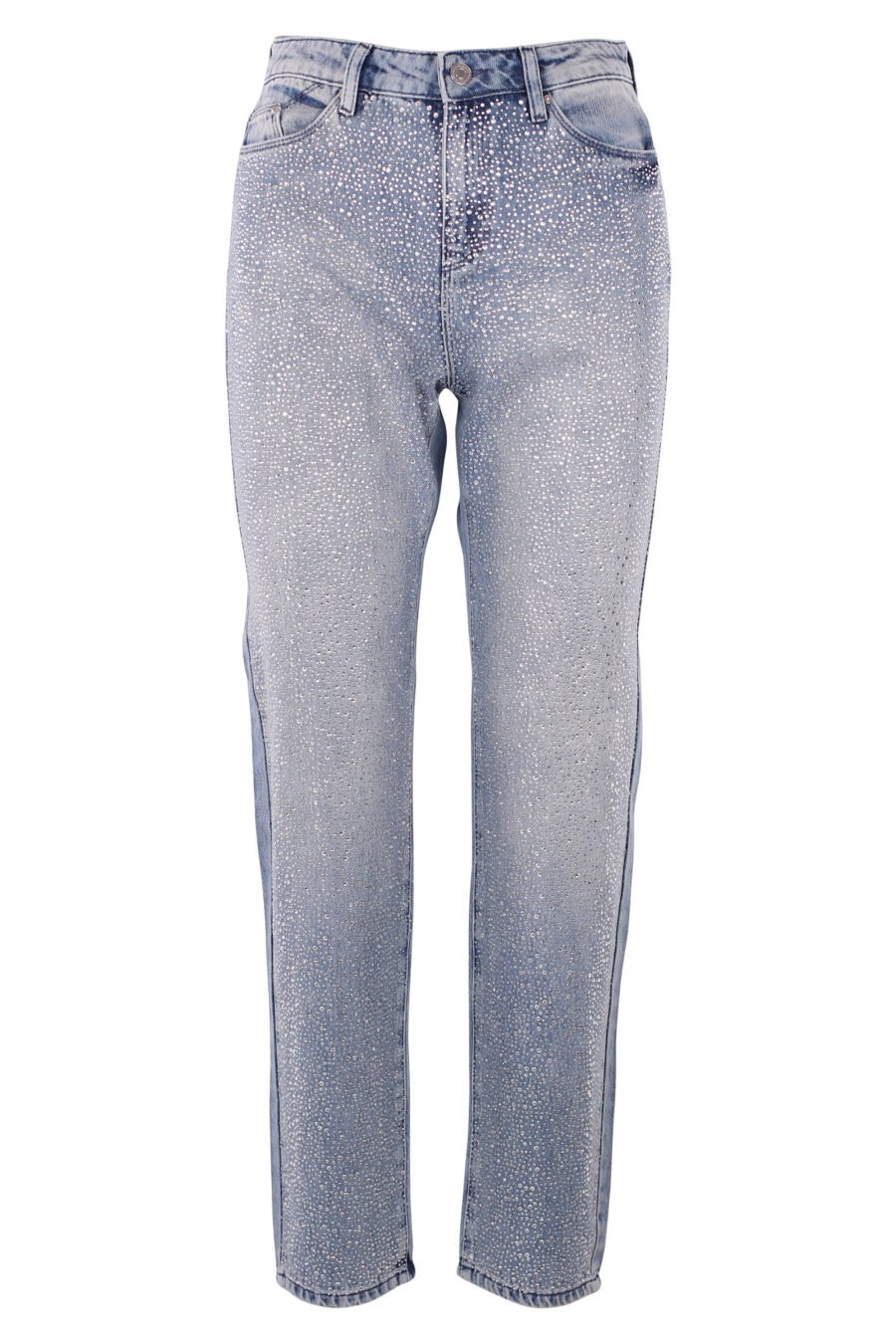Blue jeans with rhinestone splash - IMG 6323
