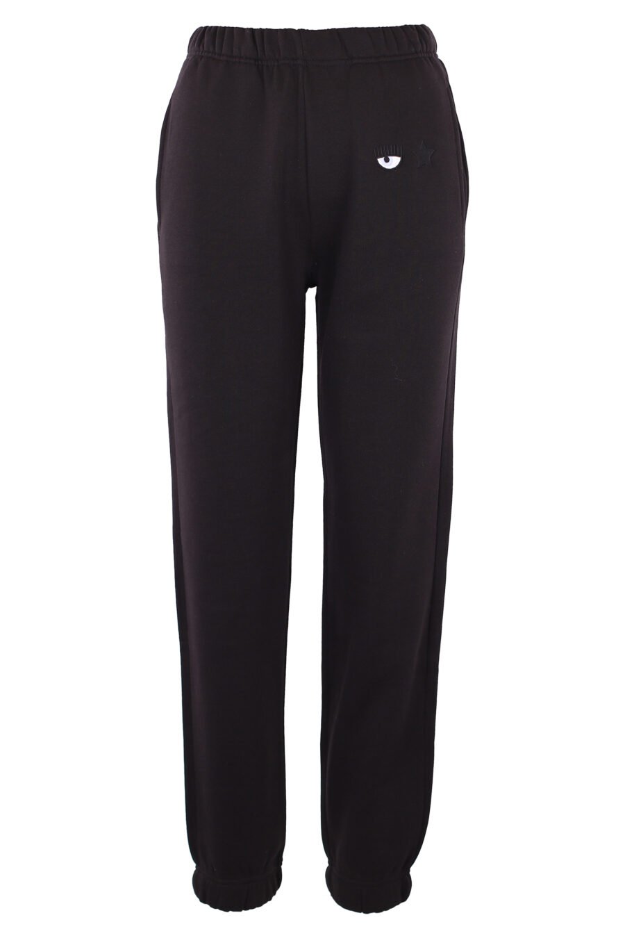 Tracksuit bottoms black with eye and star logo - IMG 6343