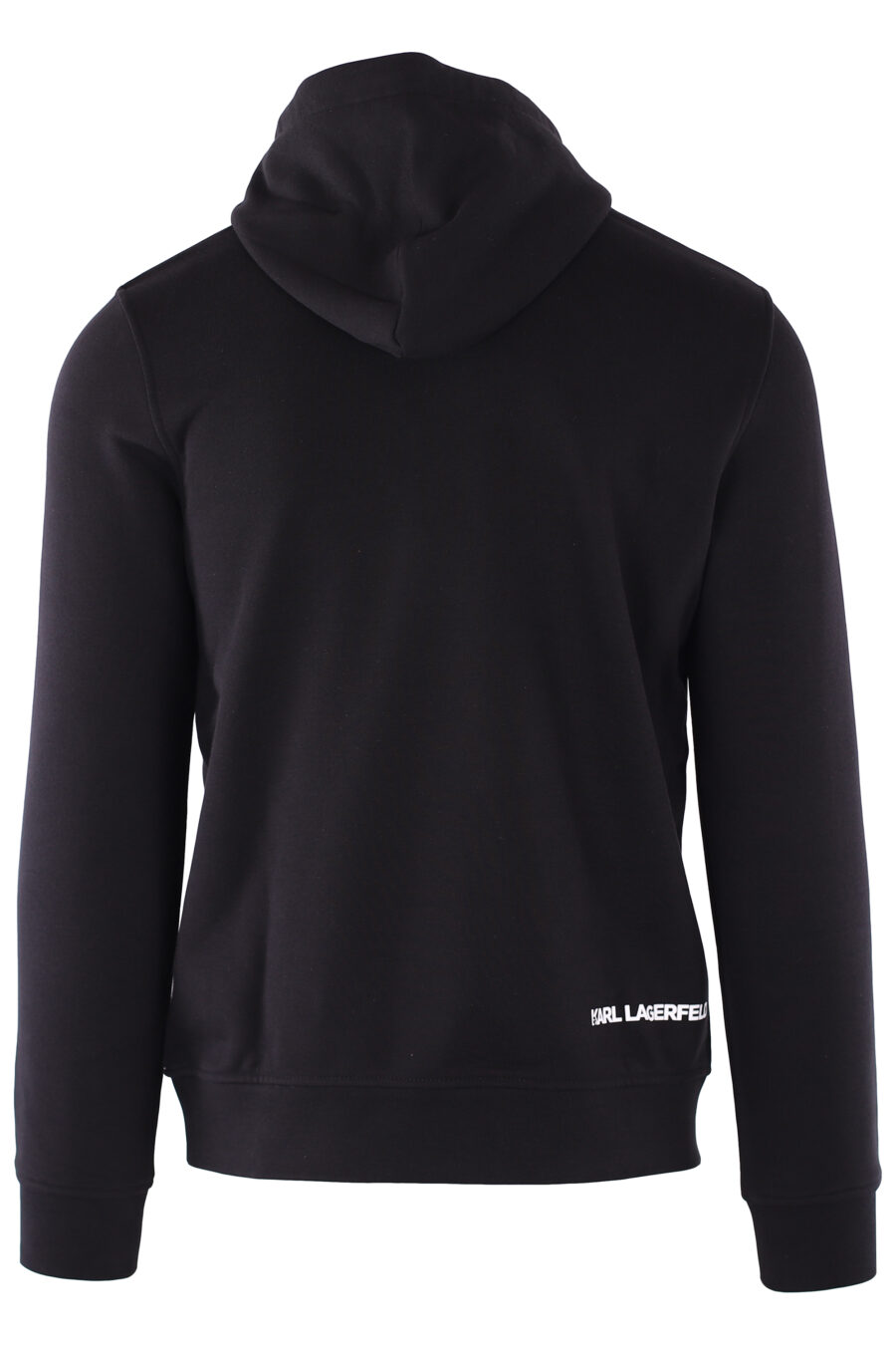 Schwarzes Sweatshirt mit Kapuze und Logo "ikonik" klein - IMG 6404