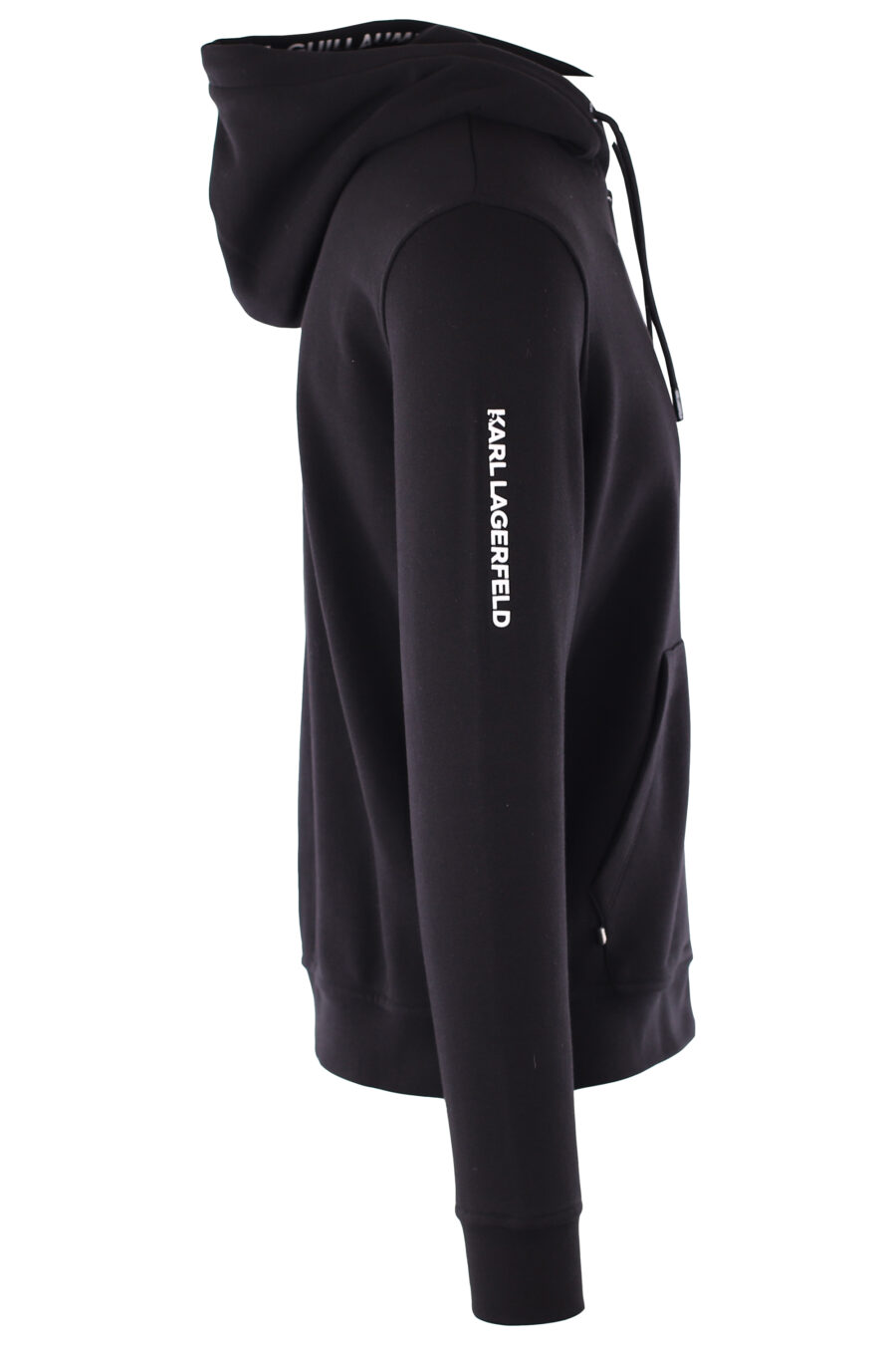 Sudadera negra con logo en capucha y logo de goma - IMG 6441