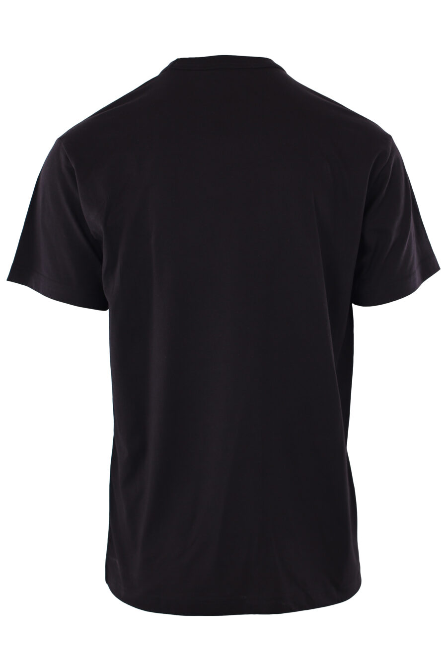 T-shirt preta com logótipo diagonal branco - IMG 6567