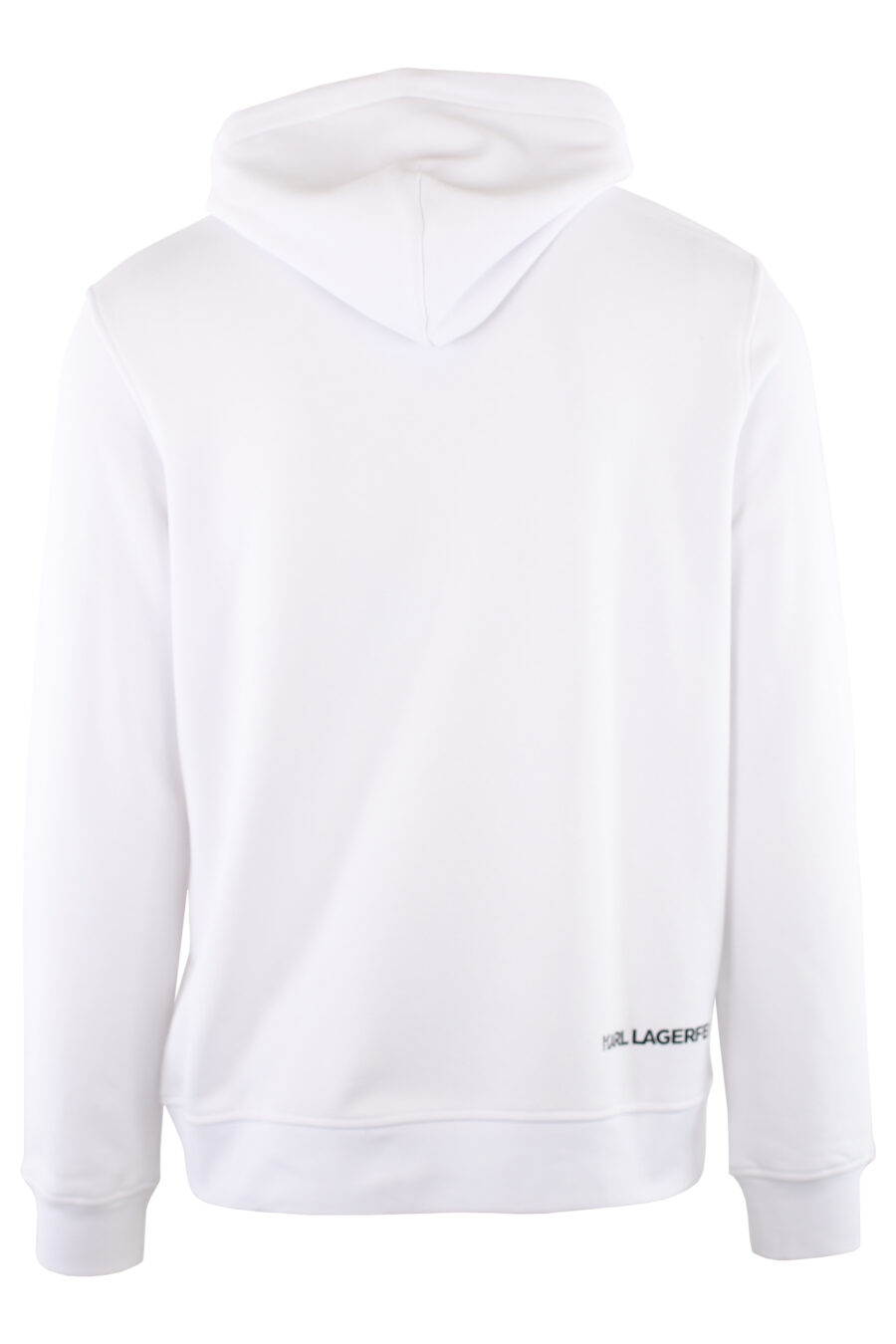Weißes Sweatshirt mit Kapuze und Logo "ikonik" klein - IMG 7462