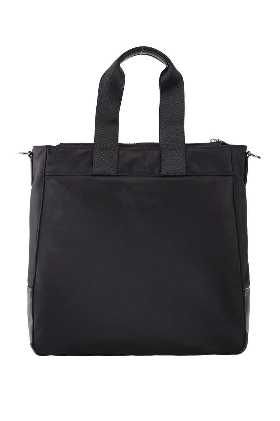 Tote bag negro de nylon con logo "rue st-guillaume" - IMG 1594