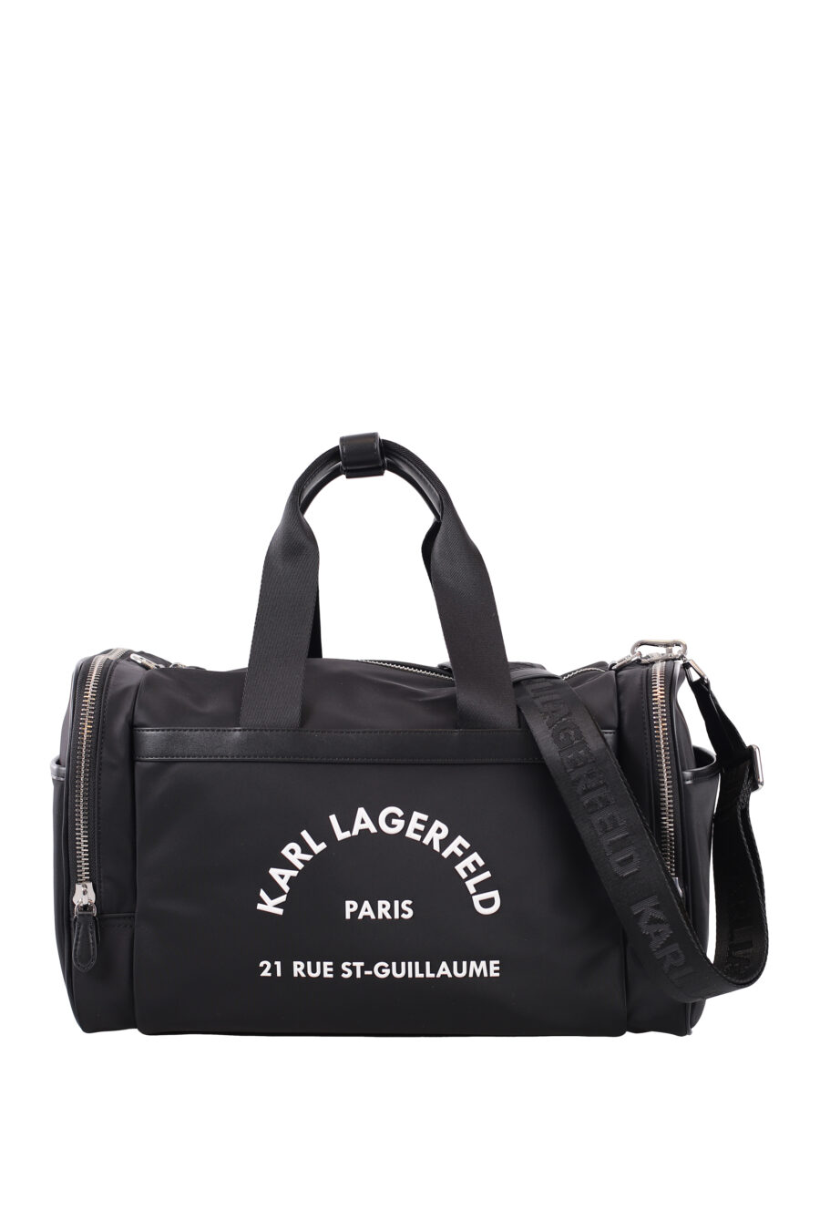 Bolso negro de viaje con logo "rue st-guillaume" - IMG 1630