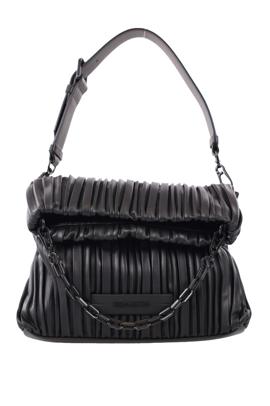 Faltbare schwarze Tasche mit einfarbigem Logo - IMG 1651