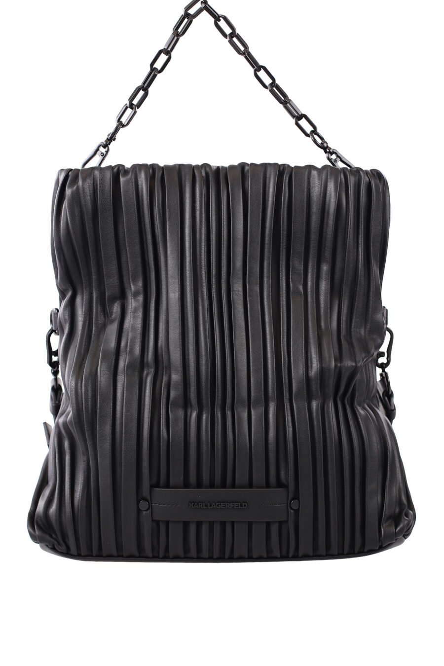 Faltbare schwarze Tasche mit einfarbigem Logo - IMG 1655