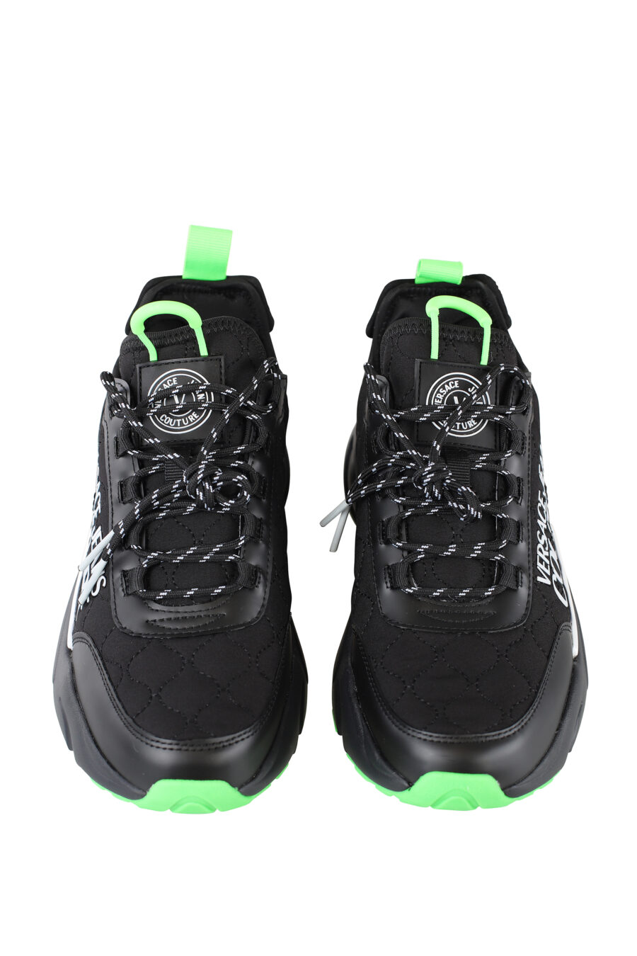 Zapatillas negras con detalles verdes y maxilogo blanco - IMG 6717
