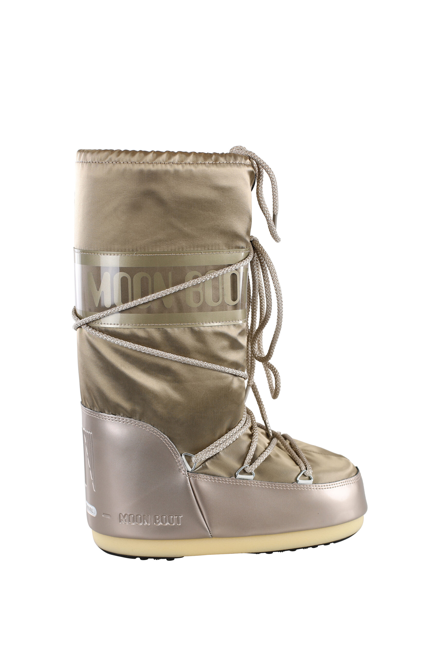 Moon Boot - Botas de nieve doradas con logo monocromático - BLS Fashion