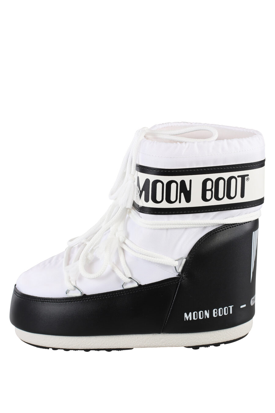 Two-tone black and white snow boots with black logo - IMG 6743