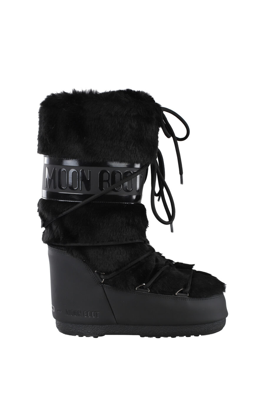 Black snow boots with monochrome logo - IMG 6792