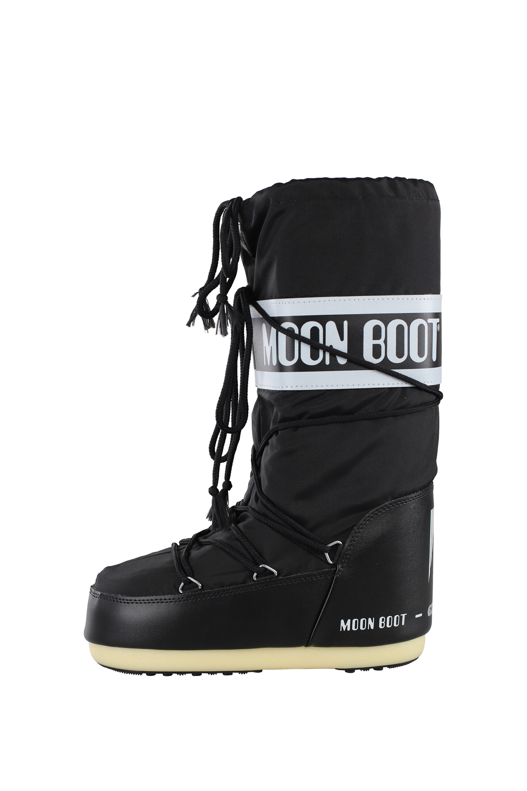Boot Botas negras de nieve con logo blanco en cinta - BLS Fashion