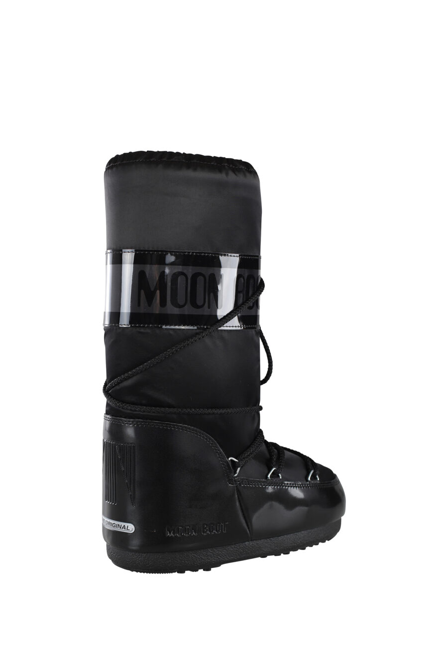 Black snow boots with monochrome white logo - IMG 6801