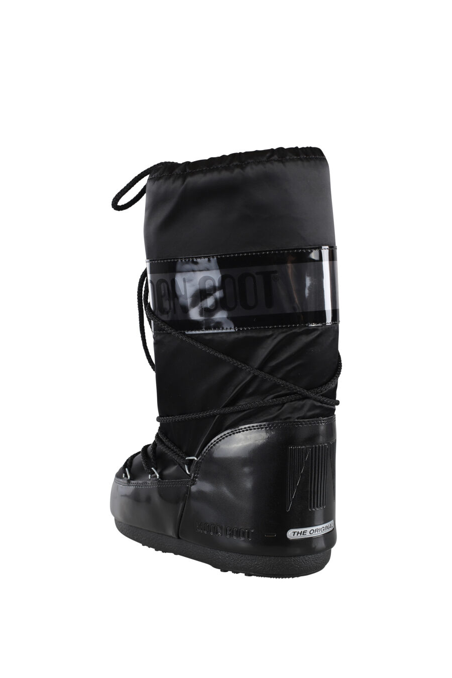 Black snow boots with monochrome white logo - IMG 6802