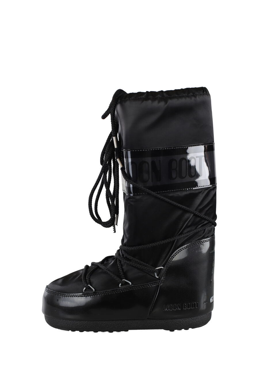 Black snow boots with monochrome white logo - IMG 6803