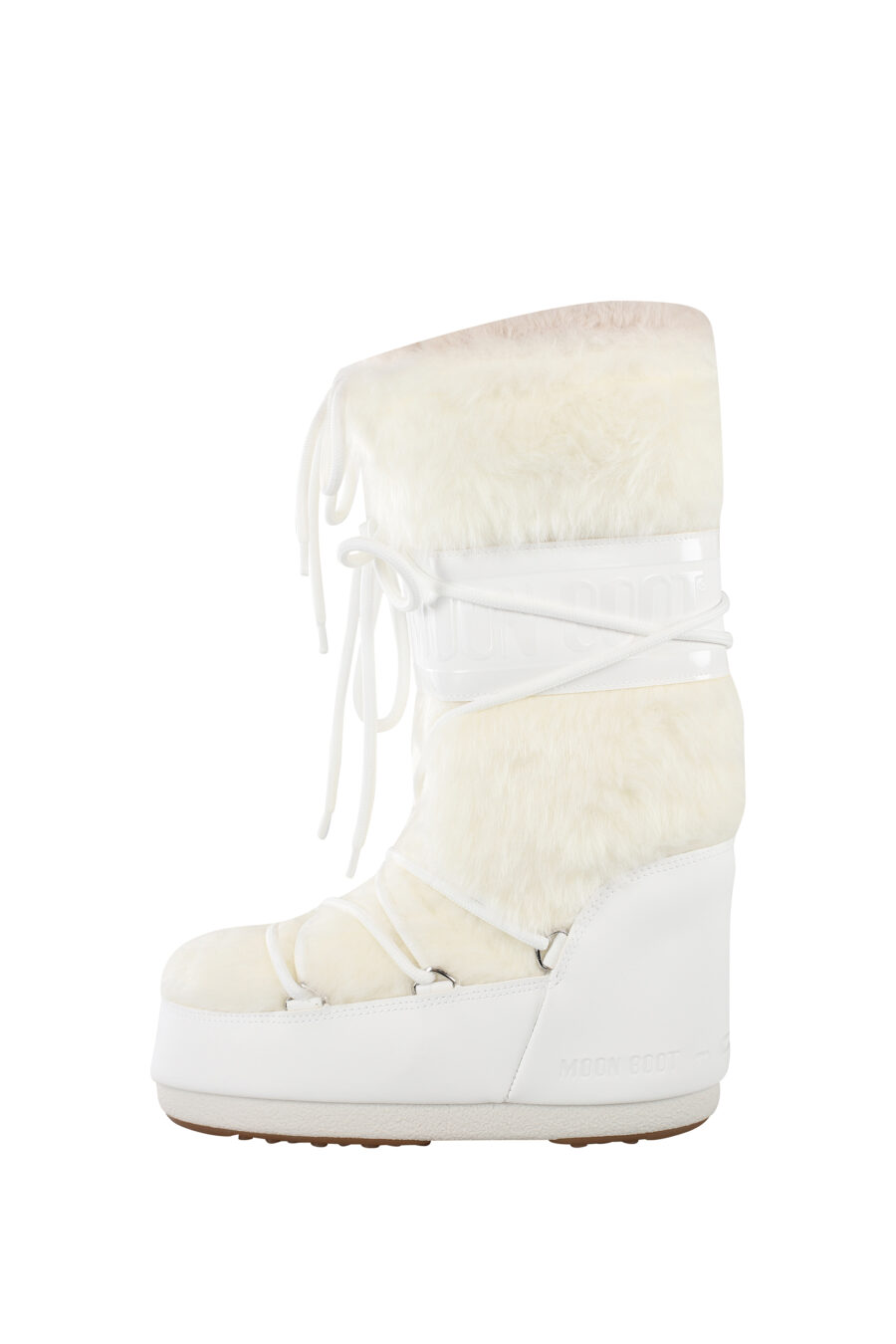 White snow boots with monochrome logo - IMG 6810