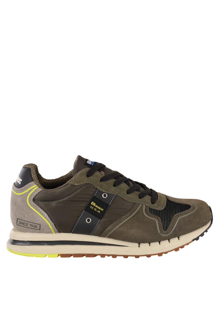 Trainers "quartz" military green multicoloured with breathable mesh - IMG 6832