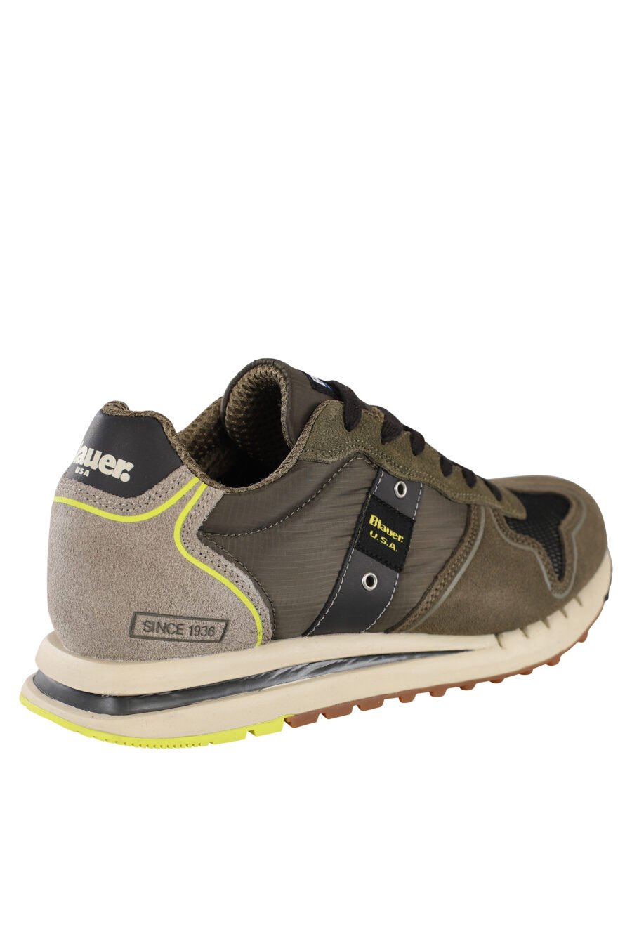 Trainers "quartz" multicoloured military green with breathable mesh - IMG 6833