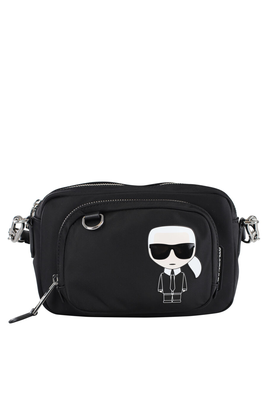 Black shoulder bag with optional maxilogo "karl" fanny pack - IMG 6992