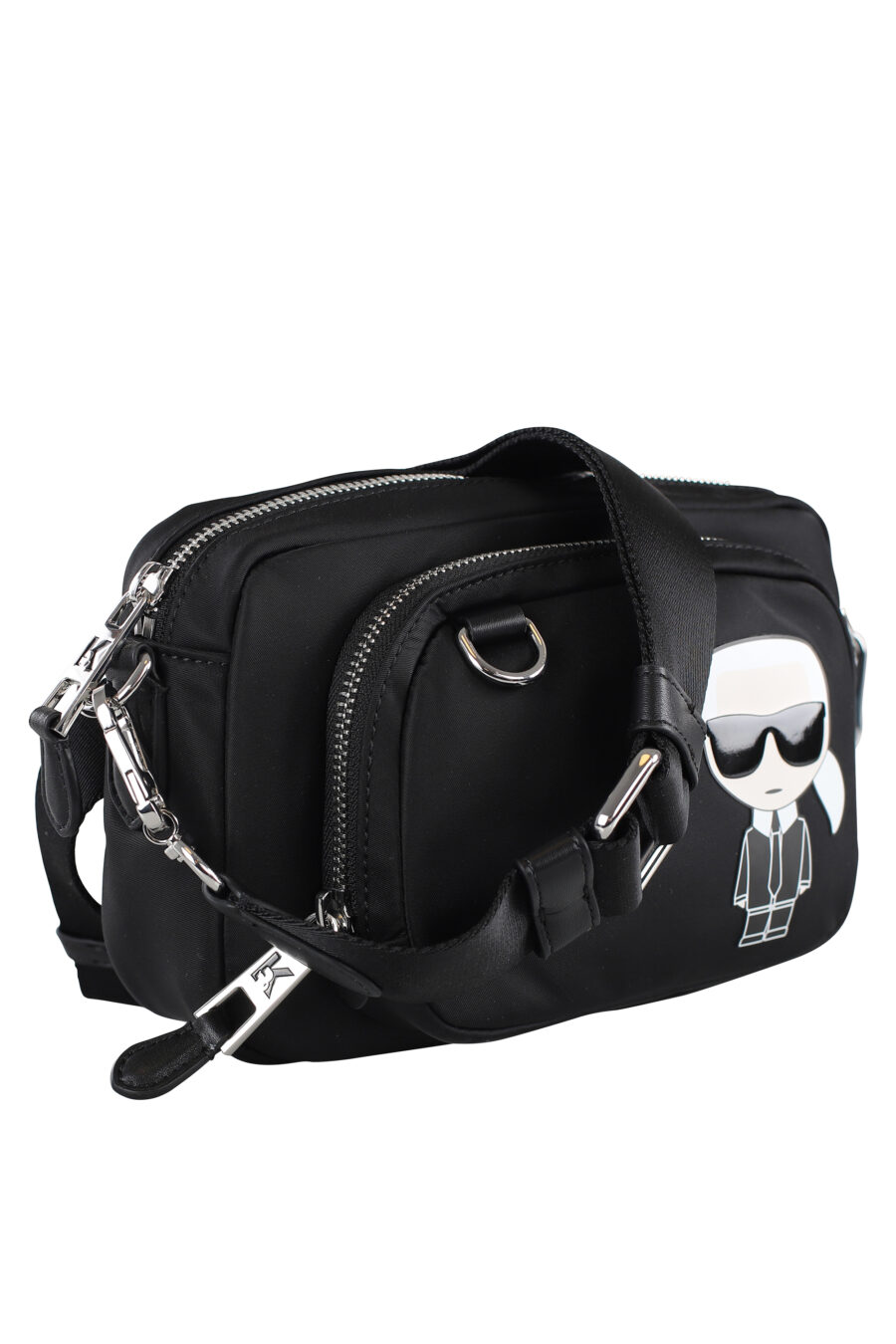 Black shoulder bag with optional maxilogo "karl" fanny pack - IMG 6993
