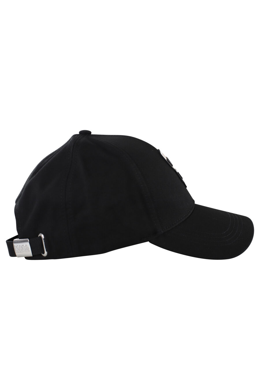 Gorra negra con logo de goma grande - IMG 7075