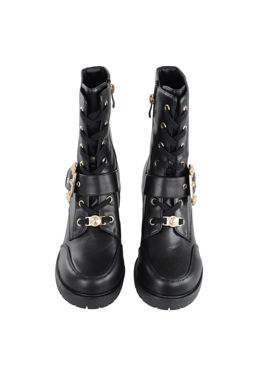 Black boots with baroque buckle and heel - IMG 7096