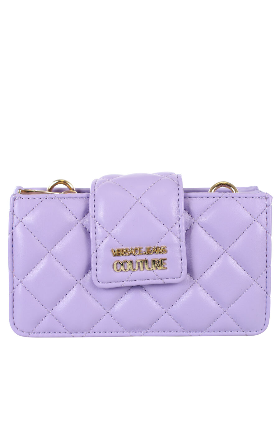Purple shoulder bag with chain charms - IMG 7249