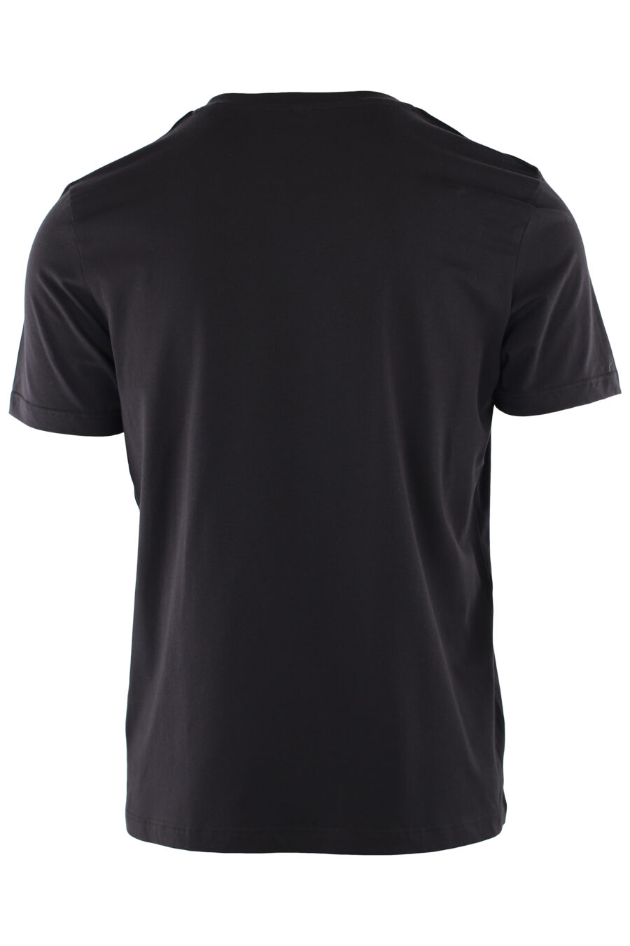 Conjunto de duas T-shirts pretas com fita com logótipo nos ombros - IMG 7310
