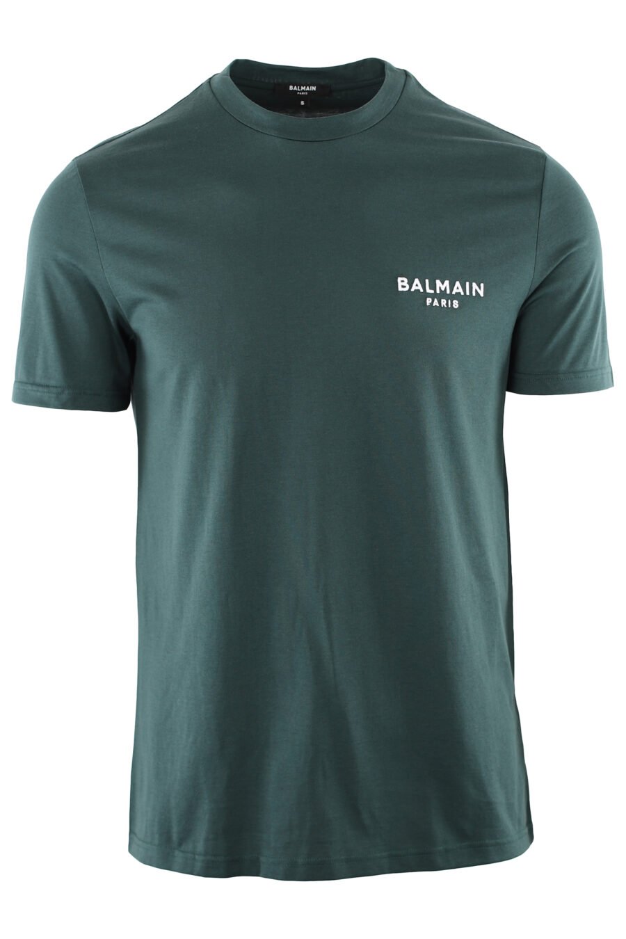 Camiseta verde oscura con logo blanco bordado - IMG 7405