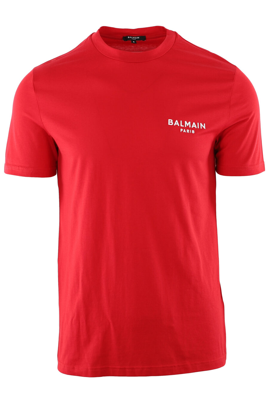 Red T-shirt with white embroidered logo - IMG 7409