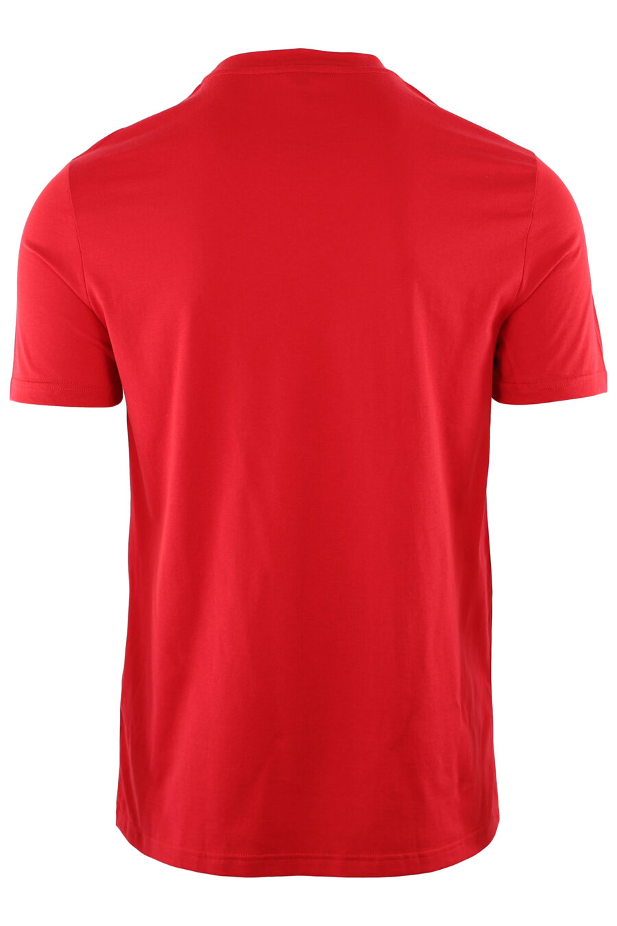 Red T-shirt with white embroidered logo - IMG 7410