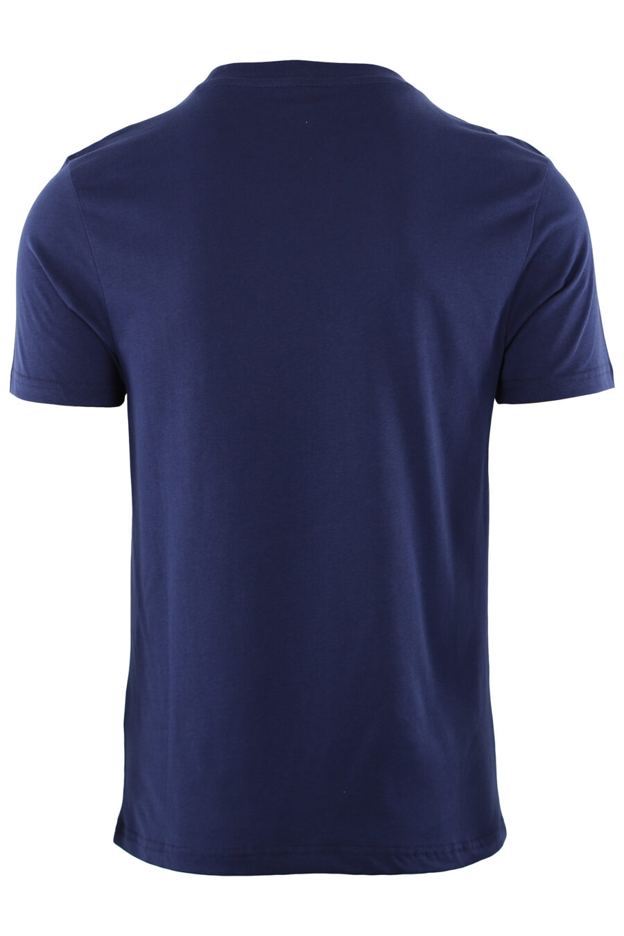 Camiseta azul con logotipo en cinta hombros - IMG 7413