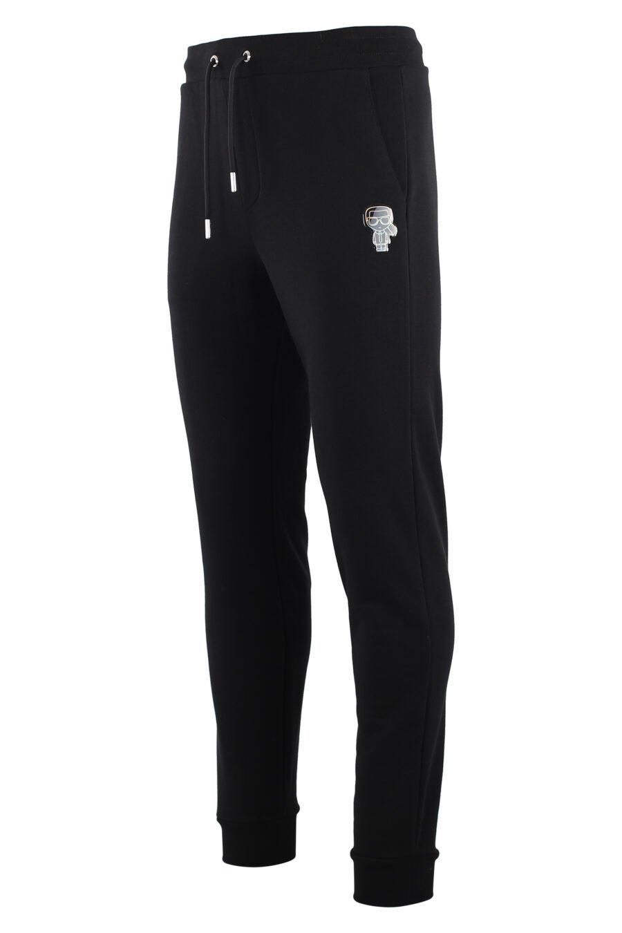 Tracksuit bottoms black with iridescent logo - IMG 7546