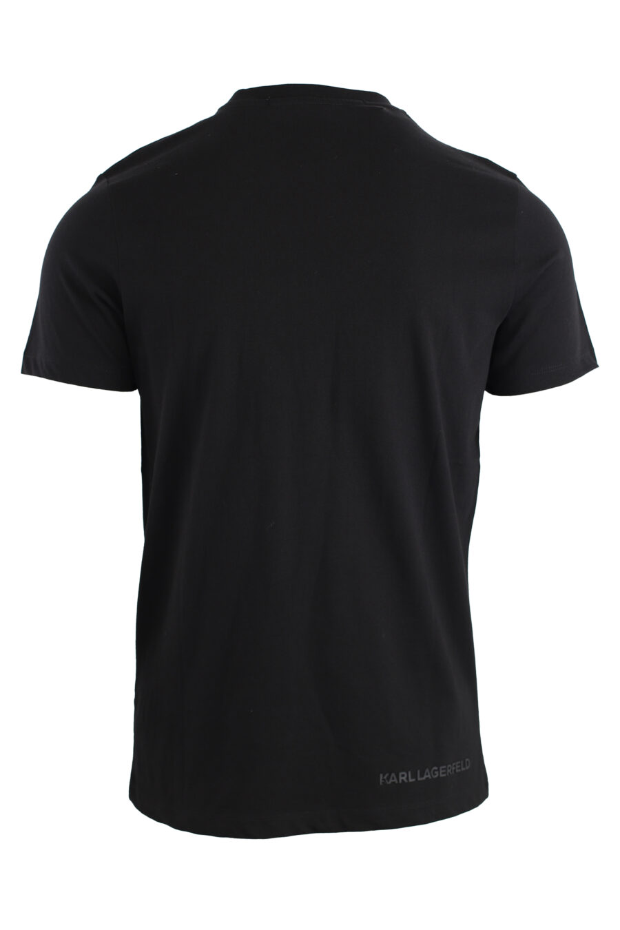 Schwarzes T-Shirt mit blauem Metallic-Logo - IMG 7551