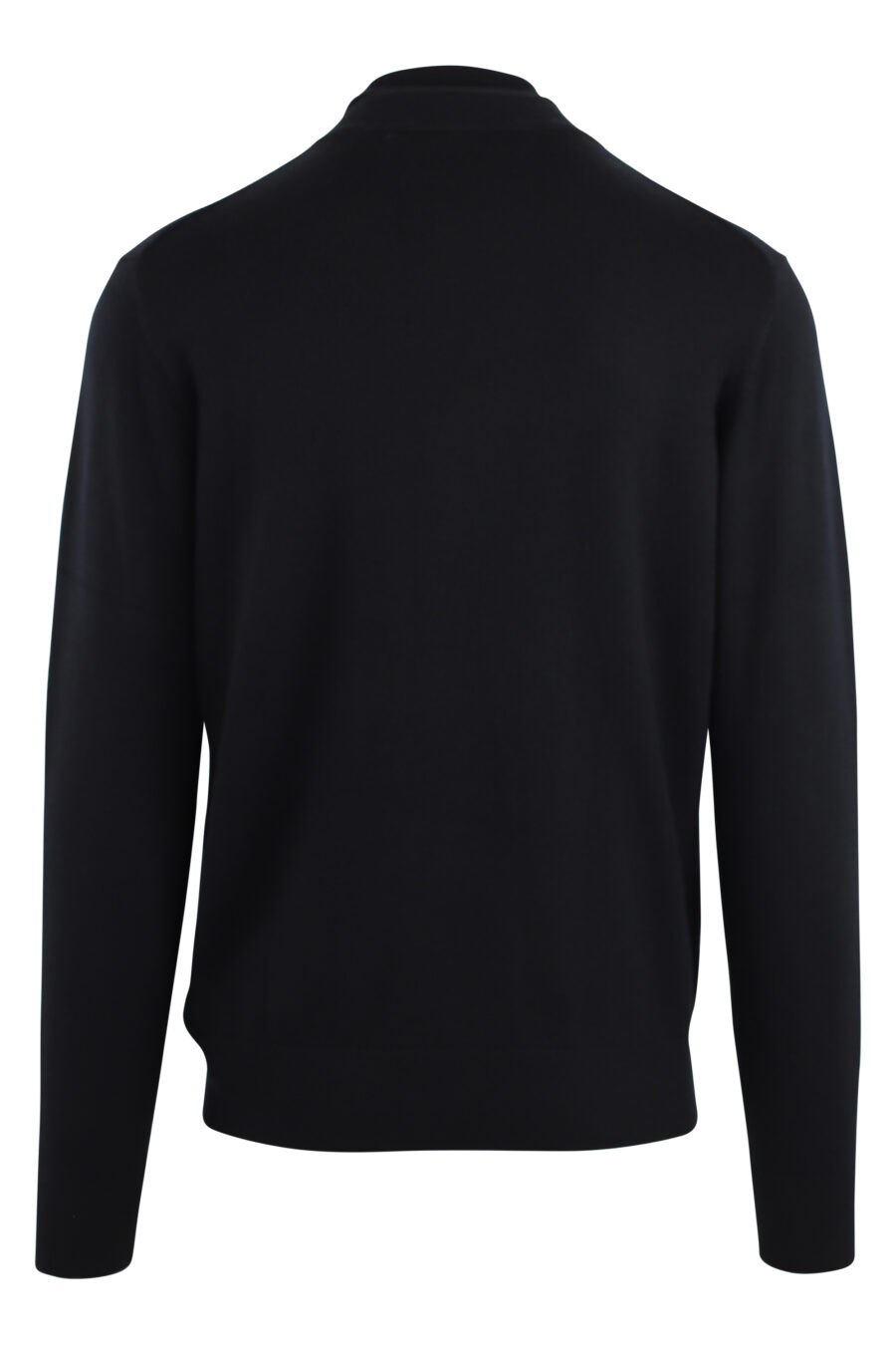 Black turtleneck jumper with logo on collar - IMG 7554