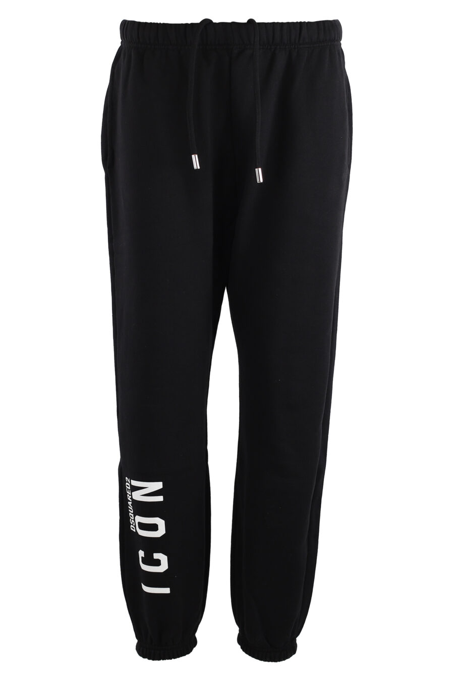 Pantalón de chándal negro con logo "icon" vertical - IMG 7571