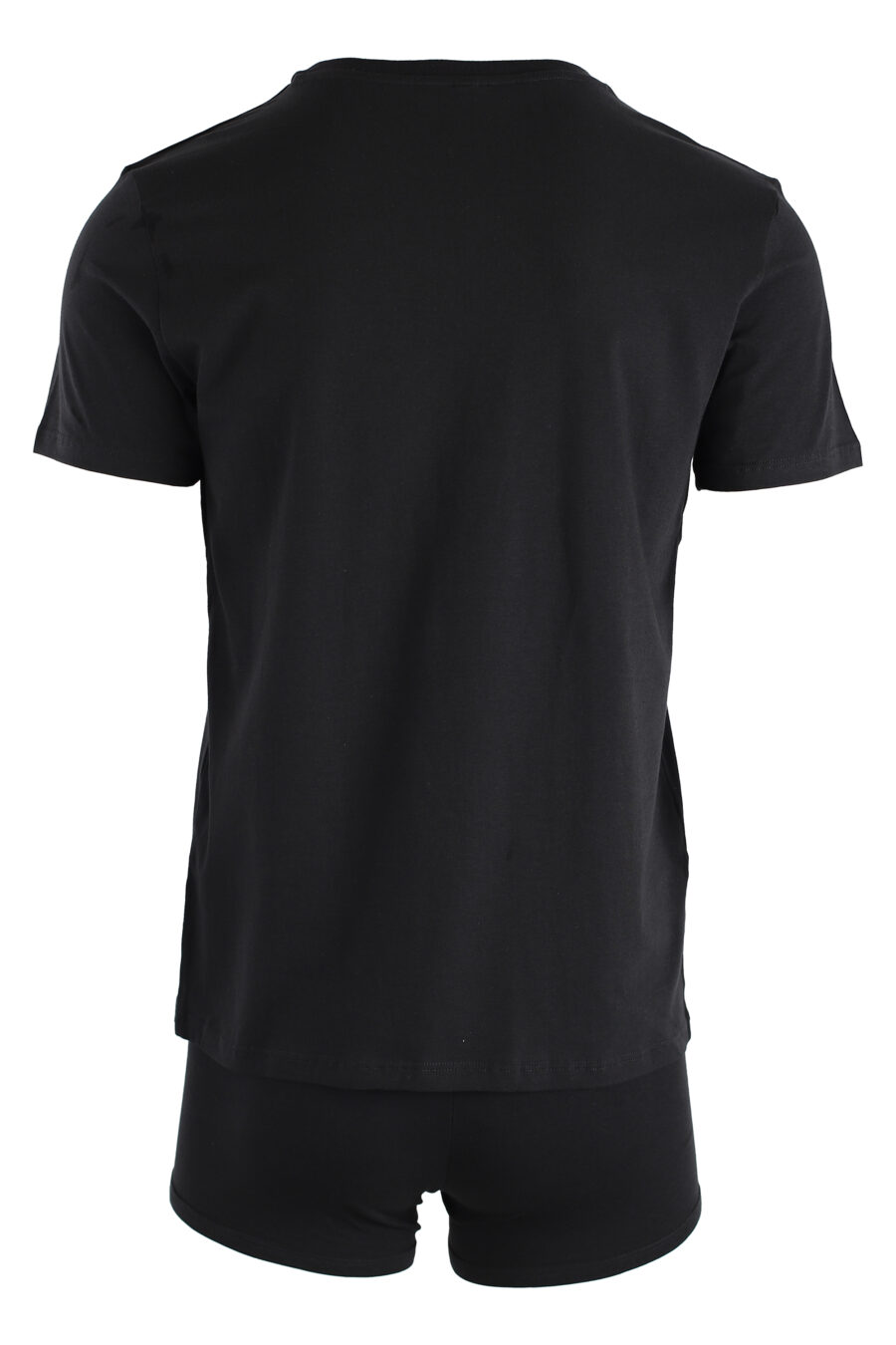 Schwarzes T-Shirt und Boxer-Set mit goldenem Mini-Logo - IMG 7601