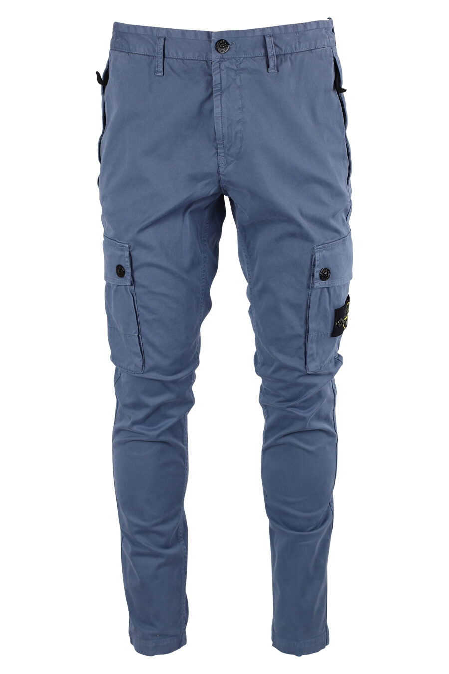 Pantalón azul grisáceo con bolsillos y parche lateral - IMG 8319